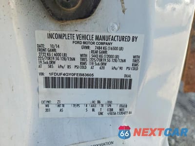 Zdjęcie 13 z 13 samochodu: 2015 FORD F450 SUPER DUTY VIN:1FDUF4GY0FEB83605 - miniatura