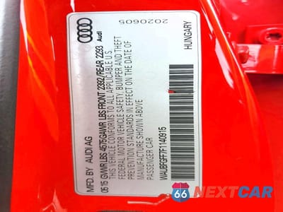 Zdjęcie 12 z 12 samochodu: 2015 AUDI A3 PREMIUM VIN:WAUBFGFF7F1140915 - miniatura
