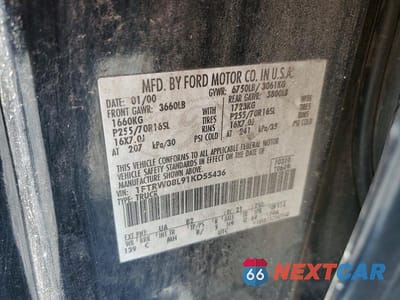 Zdjęcie 12 z 12 samochodu: 2001 FORD 150 VIN:1FTRW08L91KD55436 - miniatura
