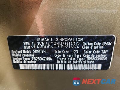 Zdjęcie 13 z 13 samochodu: 2022 SUBARU FORESTER TOURING VIN:JF2SKARC8NH491692 - miniatura