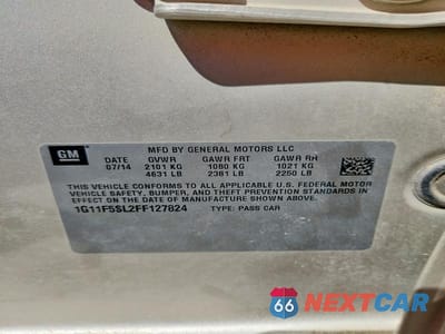 Zdjęcie 12 z 12 samochodu: 2015 CHEVROLET MALIBU LTZ VIN:1G11F5SL2FF127824 - miniatura