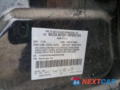 Zdjęcie 13 z 13 samochodu: 2010 MAZDA 6 I VIN:1YVHZ8BH4A5M23348 - miniatura