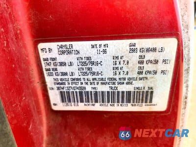 Zdjęcie 13 z 13 samochodu: 1997 DODGE RAM 1500 VIN:3B7HF13Z7VG743520 - miniatura
