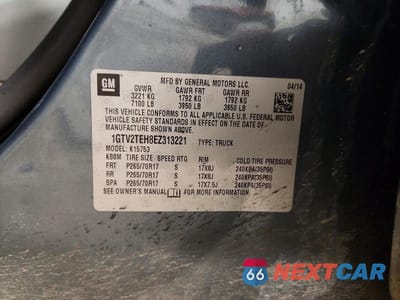 Zdjęcie 12 z 12 samochodu: 2014 GMC SIERRA K1500 VIN:1GTV2TEH8EZ313221 - miniatura
