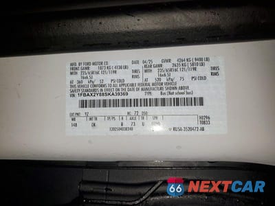 Zdjęcie 13 z 13 samochodu: 2025 FORD TRANSIT T-350 VIN:1FBAX2Y88SKA39369 - miniatura
