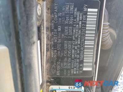 Zdjęcie 13 z 13 samochodu: 2010 HYUNDAI VERACRUZ LIMITED VIN:KM8NU4CC7AU131617 - miniatura
