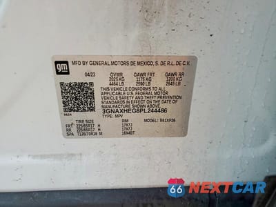 Zdjęcie 13 z 13 samochodu: 2023 CHEVROLET EQUINOX LS VIN:3GNAXHEG8PL244486 - miniatura