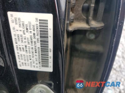Zdjęcie 12 z 12 samochodu: 2008 HONDA ACCORD EXL VIN:JHMCP26858C059104 - miniatura
