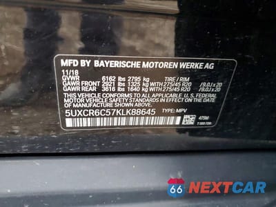 Zdjęcie 13 z 13 samochodu: 2019 BMW X5 XDRIVE40I VIN:5UXCR6C57KLK88645 - miniatura