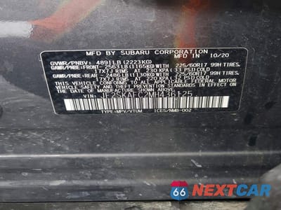 Zdjęcie 13 z 13 samochodu: 2021 SUBARU FORESTER PREMIUM VIN:JF2SKAFC2MH436125 - miniatura
