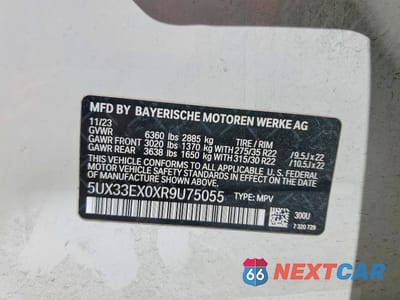 Zdjęcie 13 z 13 samochodu: 2024 BMW X6 XDRIVE40I VIN:5UX33EX0XR9U75055 - miniatura