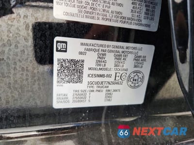 Zdjęcie 12 z 12 samochodu: 2022 CHEVROLET SILVERADO K1500 HIGH COUNTRY VIN:1GCUDJET7NZ604632 - miniatura