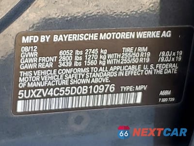 Zdjęcie 13 z 13 samochodu: 2013 BMW X5 XDRIVE35I VIN:5UXZV4C55D0B10976 - miniatura