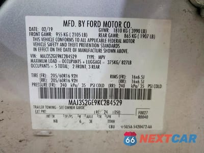 Zdjęcie 14 z 14 samochodu: 2019 FORD ECOSPORT SE VIN:MAJ3S2GE9KC284529 - miniatura