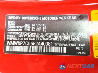 Zdjęcie 12 z 12 samochodu: 2015 MINI COOPER S VIN:WMWXP7C56F2A40381 - miniatura