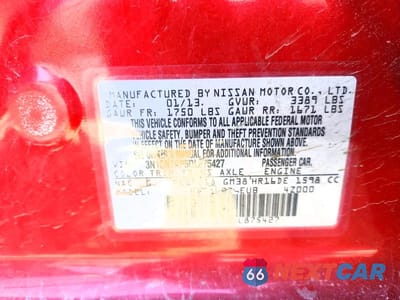 Zdjęcie 12 z 12 samochodu: 2013 NISSAN VERSA 1.6 S VIN:3N1CN7AP5DL875427 - miniatura