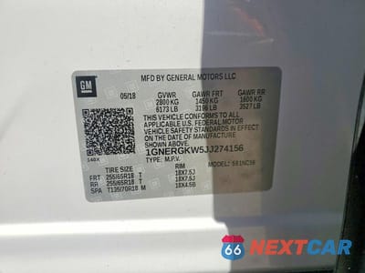 Zdjęcie 13 z 13 samochodu: 2018 CHEVROLET TRAVERSE LT VIN:1GNERGKW5JJ274156 - miniatura