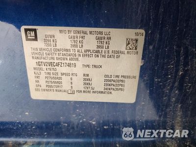 Zdjęcie 13 z 13 samochodu: 2015 GMC SIERRA K1500 SLT VIN:1GTV2VEC4FZ174819 - miniatura