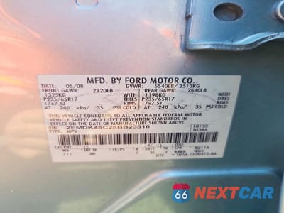 Zdjęcie 12 z 12 samochodu: 2008 FORD EDGE SEL VIN:2FMDK48C28BB23516 - miniatura