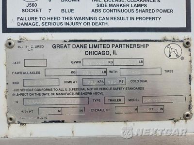 Zdjęcie 10 z 10 samochodu: 2012 GREAT DANE DRY VAN TRAILER VIN:1GRAA0620CJ632382 - miniatura