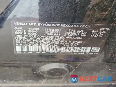 Zdjęcie 13 z 13 samochodu: 2019 HONDA HR-V EX VIN:3CZRU6H59KM741241 - miniatura