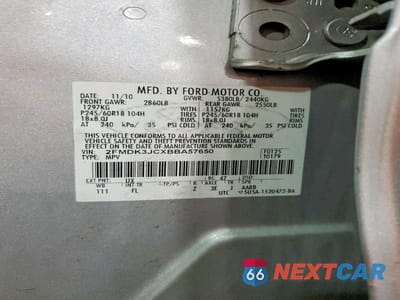 Zdjęcie 13 z 13 samochodu: 2011 FORD EDGE SEL VIN:2FMDK3JCXBBA57650 - miniatura