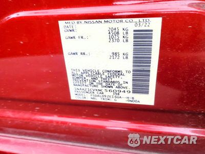 Zdjęcie 13 z 13 samochodu: 2022 NISSAN LEAF SV VIN:1N4AZ1CVXNC560949 - miniatura