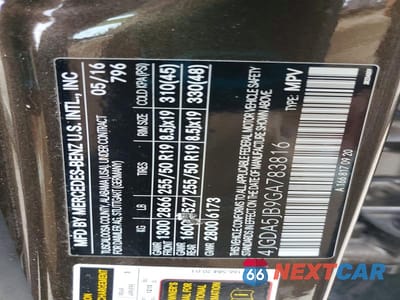 Zdjęcie 13 z 13 samochodu: 2016 MERCEDES-BENZ GLE 350 VIN:4JGDA5JB9GA783816 - miniatura