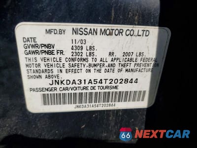 Zdjęcie 12 z 12 samochodu: 2004 INFINITI I35 BASE VIN:JNKDA31A54T202844 - miniatura