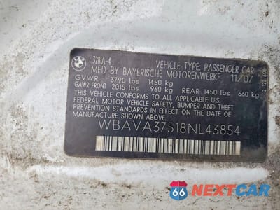 Zdjęcie 12 z 12 samochodu: 2008 BMW 328 I VIN:WBAVA37518NL43854 - miniatura
