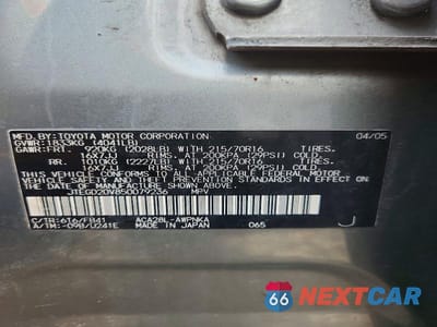 Zdjęcie 14 z 14 samochodu: 2005 TOYOTA RAV4 BASE VIN:JTEGD20V850079236 - miniatura