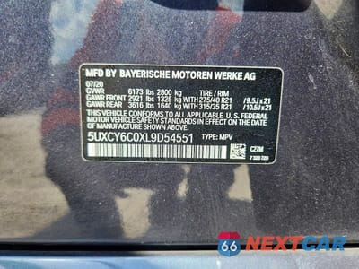 Zdjęcie 13 z 13 samochodu: 2020 BMW X6 XDRIVE40I VIN:5UXCY6C0XL9D54551 - miniatura