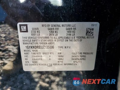 Zdjęcie 13 z 13 samochodu: 2018 CADILLAC XT5 LUXURY VIN:1GYKNDRS3JZ135096 - miniatura