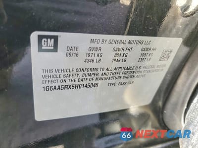 Zdjęcie 12 z 12 samochodu: 2017 CADILLAC ATS VIN:1G6AA5RX5H0145046 - miniatura