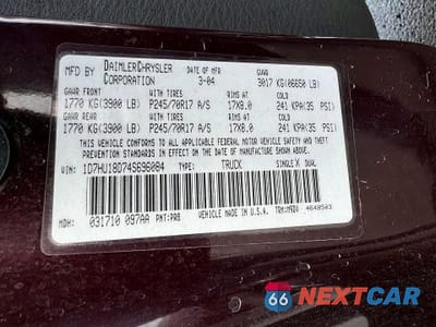 Zdjęcie 10 z 10 samochodu: 2004 DODGE RAM VIN:1D7HU18D74S696084 - miniatura