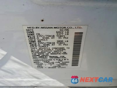 Zdjęcie 12 z 12 samochodu: 2006 NISSAN TITAN XE VIN:1N6AA07A26N548185 - miniatura
