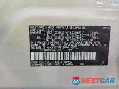 Zdjęcie 13 z 13 samochodu: 2010 TOYOTA RAV4 BASE VIN:2T3BK4DV5AW014747 - miniatura