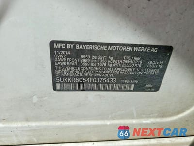 Zdjęcie 13 z 13 samochodu: 2015 BMW X5 XDRIVE50I VIN:5UXKR6C54F0J75433 - miniatura