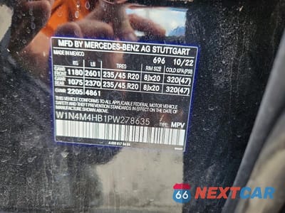 Zdjęcie 13 z 13 samochodu: 2023 MERCEDES-BENZ GLB 250 4MATIC VIN:W1N4M4HB1PW278635 - miniatura