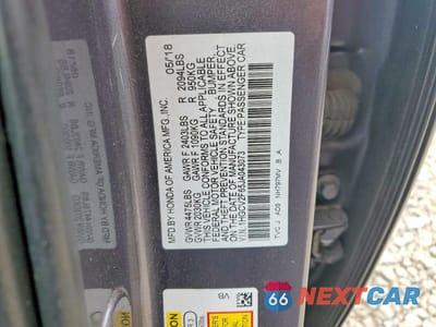 Zdjęcie 12 z 12 samochodu: 2018 HONDA ACCORD EXL VIN:1HGCV2F65JA043073 - miniatura