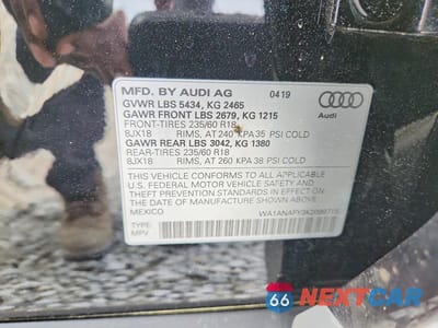 Zdjęcie 13 z 13 samochodu: 2019 AUDI Q5 PREMIUM VIN:WA1ANAFY3K2099715 - miniatura