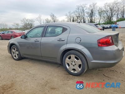 Drugie zdjęcie samochodu z przodu: 2012 DODGE AVENGER SXT VIN:1C3CDZCB9CN115582 - miniatura