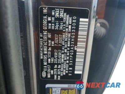Zdjęcie 13 z 13 samochodu: 2017 KIA SORENTO LX VIN:5XYPGDA3XHG333080 - miniatura