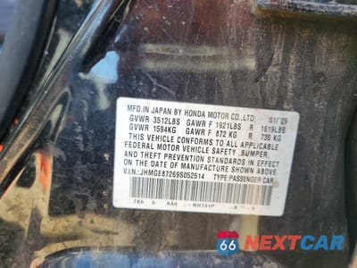 Zdjęcie 12 z 12 samochodu: 2009 HONDA FIT VIN:JHMGE87269S052514 - miniatura