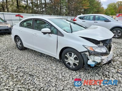 Czwarte zdjęcie samochodu z boku: 2015 HONDA CIVIC HYBRID L VIN:19XFB4F36FE200748 - miniatura
