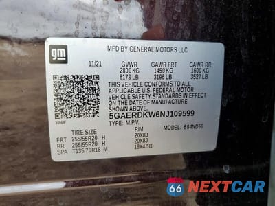 Zdjęcie 13 z 13 samochodu: 2022 BUICK ENCLAVE AVENIR VIN:5GAERDKW6NJ109599 - miniatura