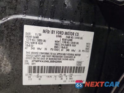 Zdjęcie 13 z 13 samochodu: 2020 FORD EDGE SEL VIN:2FMPK4J96LBB42896 - miniatura