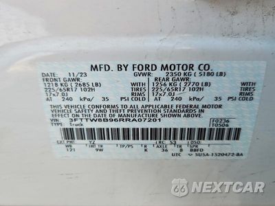 Zdjęcie 13 z 13 samochodu: 2024 FORD MAVERICK XL VIN:3FTTW8B96RRA07201 - miniatura
