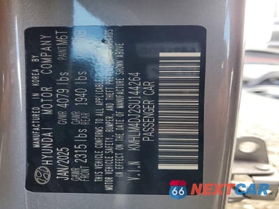 Zdjęcie 13 z 13 samochodu: 2025 HYUNDAI ELANTRA HYBRID SEL SPORT VIN:KMHLM4DJ2SU144264 - miniatura