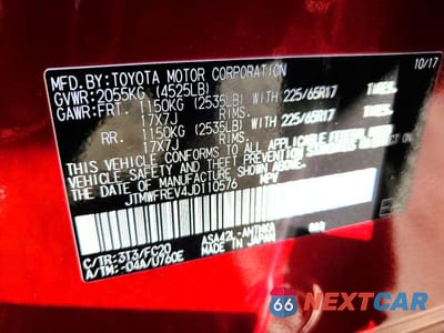 Zdjęcie 12 z 12 samochodu: 2018 TOYOTA RAV4 XLE VIN:JTMWFREV4JD110576 - miniatura